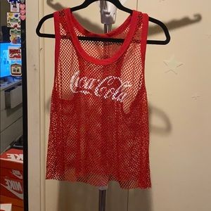 Coca Cola Mesh Tank / Swim Coverup